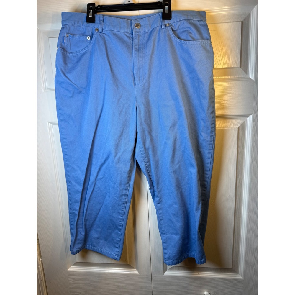 Lauren‎ Jeans Co. Ralph Lauren women's 100% cotton blue capri crop pants
